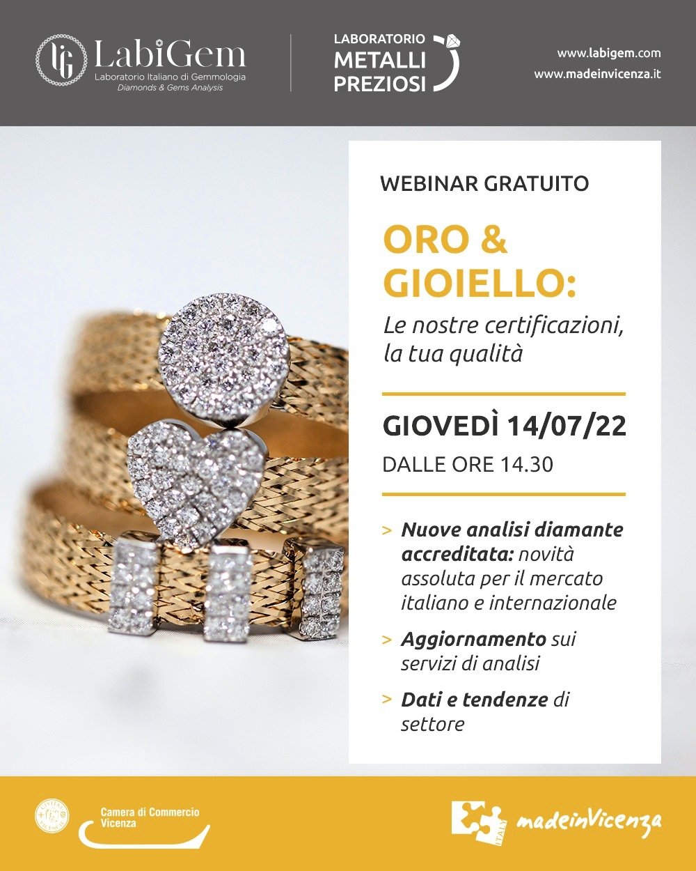 WEBINAR "ORO & GIOIELLO: Certificazioni e qualità" LMP_Evento_V01_1318_1.jpg (Art. corrente, Pag. 1, Foto ridotta)